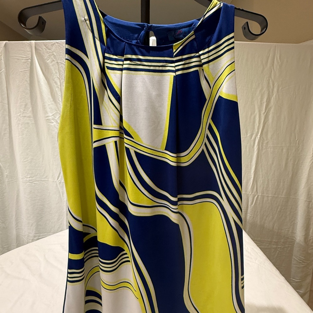 Vibrant Blue and Yellow Women's Mini Dress